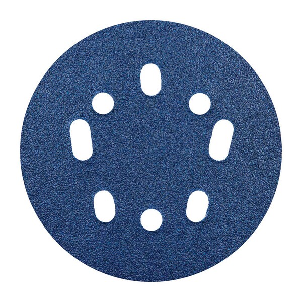 5 in Dia, 8 Hole, Zirconia Alumina, 40 Grit, Coated Type